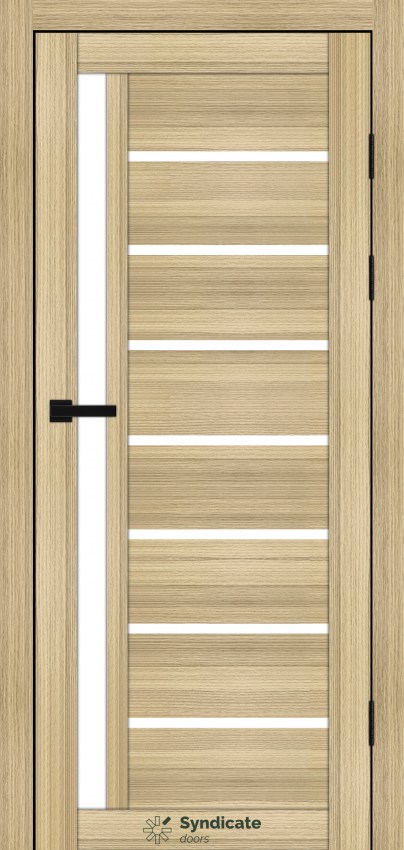 Двери Syndicat Doors PVC 101 Дуб золотистый сатиновое стекло
